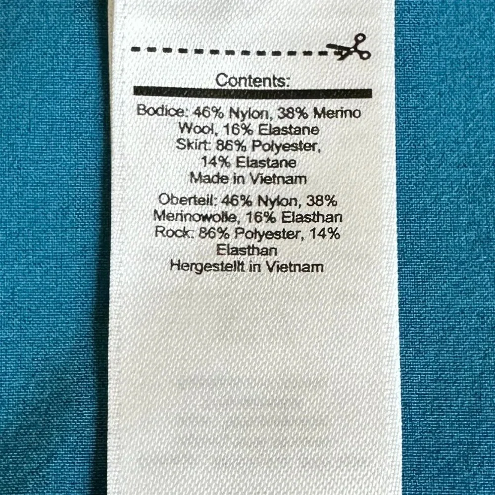 Smartwool Willow Lake Glacial Blue Merino Wool Bodice Cross Back Dress - Picture 8 of 9